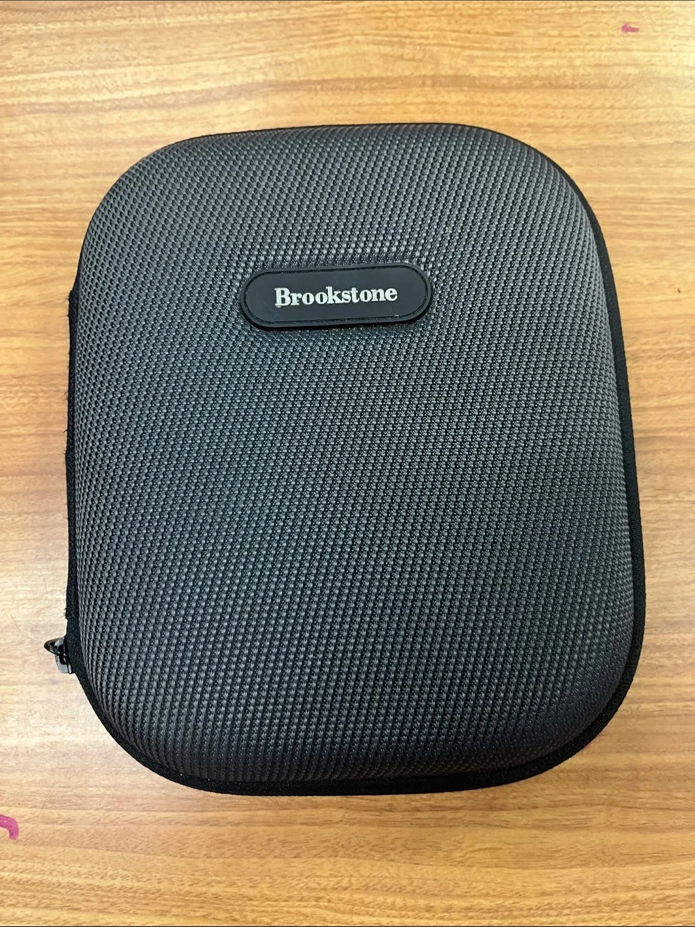 Brookstone Silver and Black On-Ear Noise-Cancelling Headphones with Case